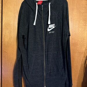 Nike Charcoal Hoodie with White Accents